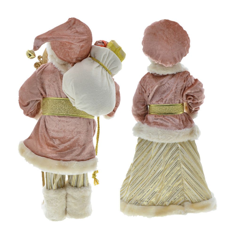 Santa– 45cm Christmas Standing Velvet Mrs Claus