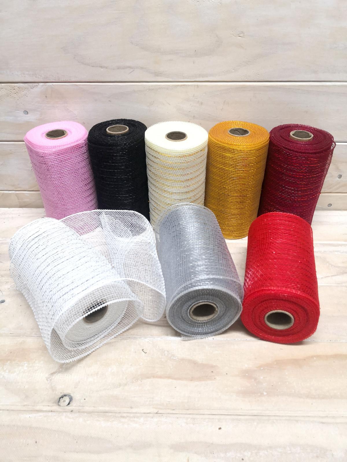 Vibrant 15cm x 10 Yard mesh garland roll for versatile crafting, decorating, and creating stunning event displays.
