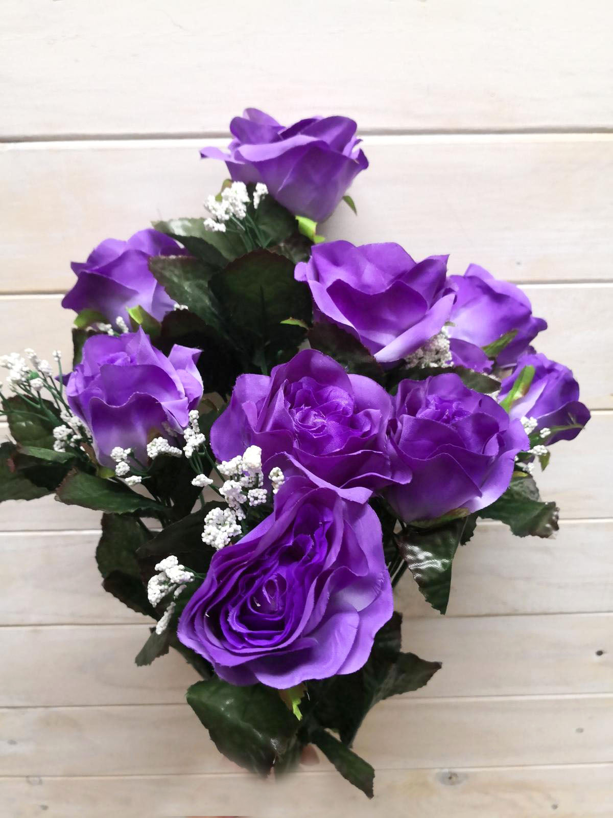 Artificial – Large Rose Bud Bush With Gyp