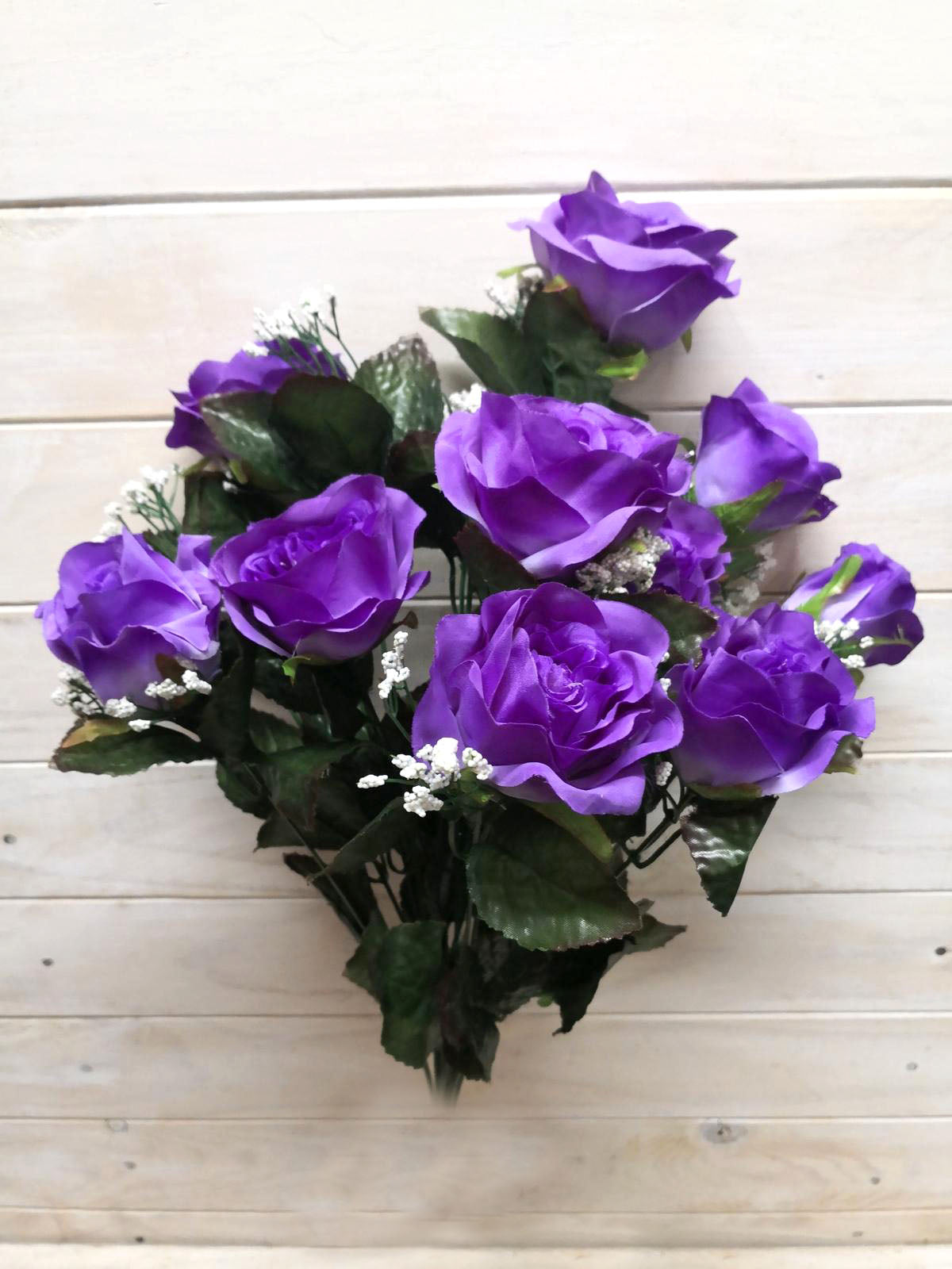 Artificial – Large Rose Bud Bush With Gyp