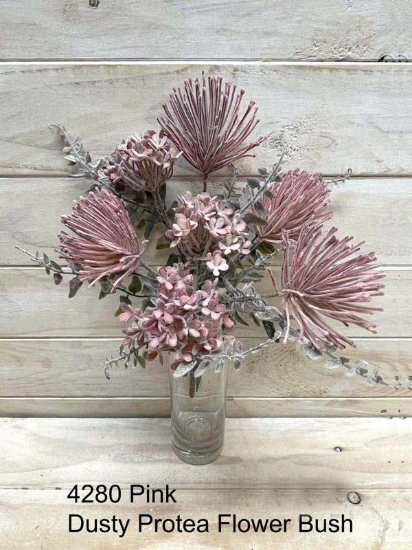 Artificial Flower -Protea – Dusty Protea Flower Bush