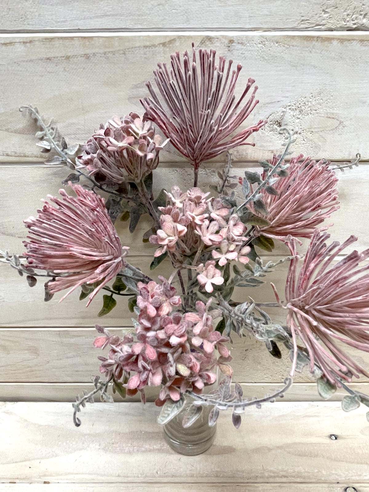 Artificial Flower -Protea – Dusty Protea Flower Bush