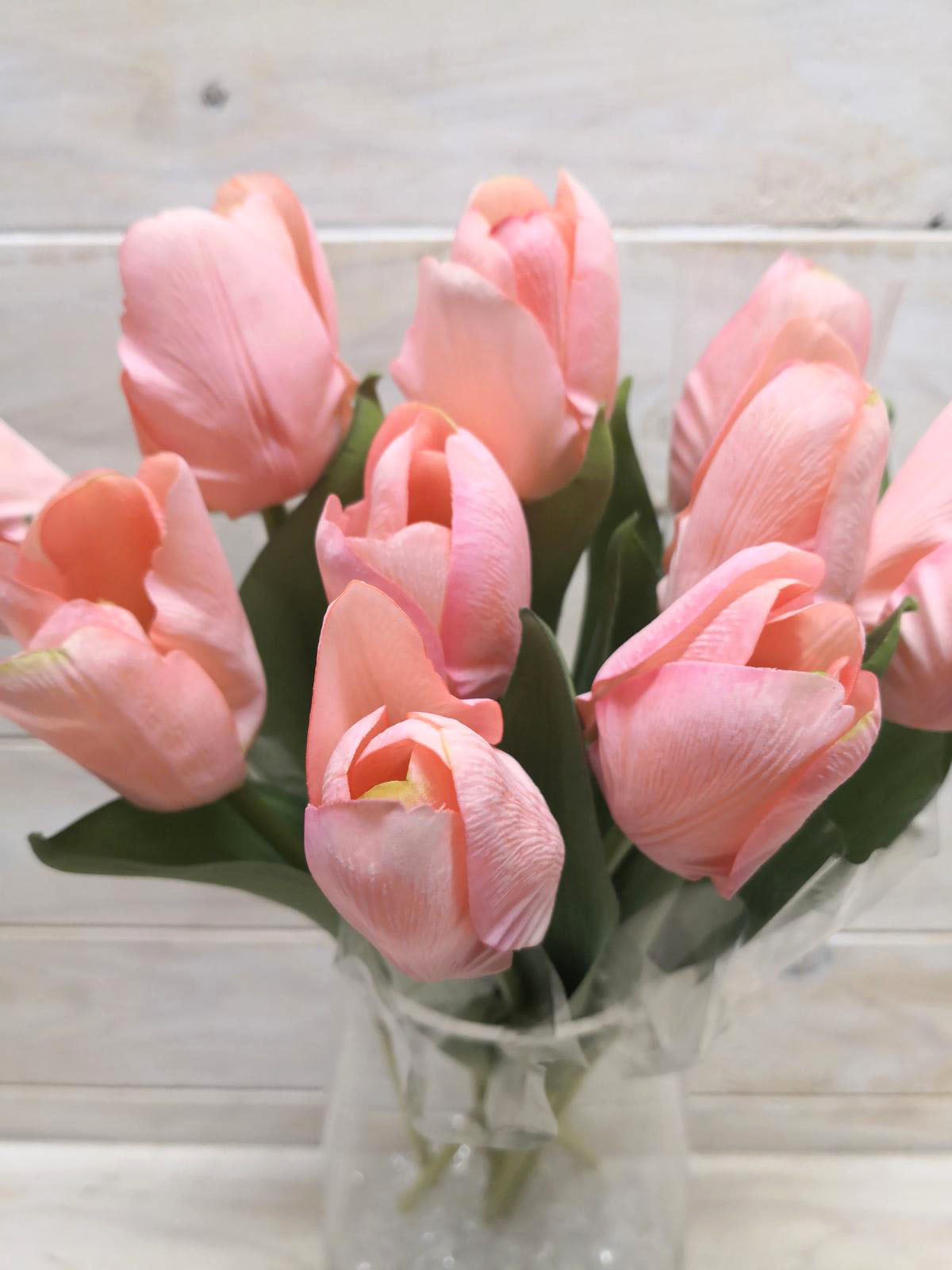 Artificial Flower -Tulip – Real Touch Tulip Cut Stem PINK