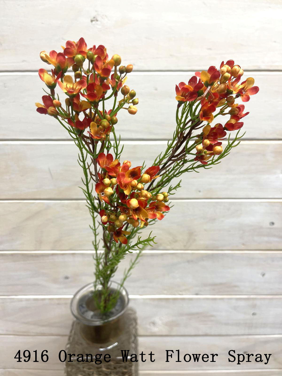Vibrant artificial Watt Flower Spray, lifelike detail for home decor, weddings, and allergy-friendly arrangements.
