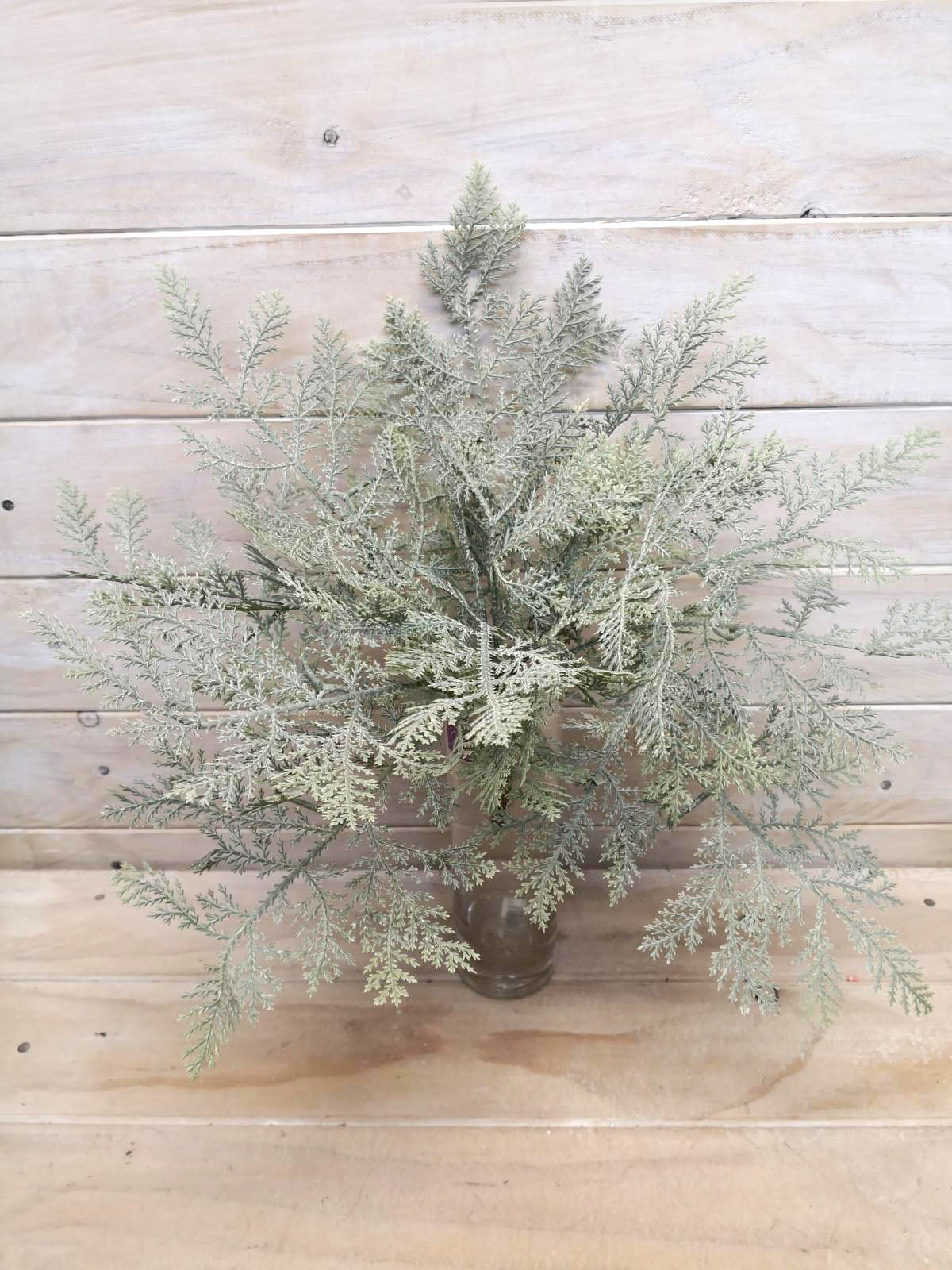 Lifelike Artificial Cedar Fern Bush with delicate leaves, perfect for enhancing indoor or outdoor decor without upkeep.