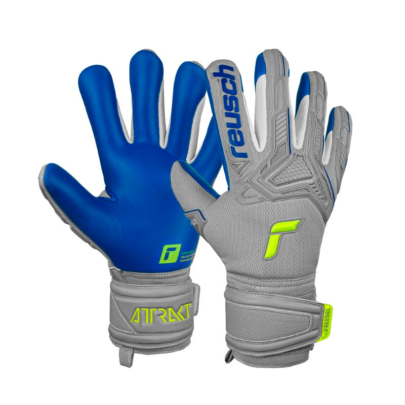Goalkeepers Gloves - Reusch Attrakt Freegel Silver - Size 11