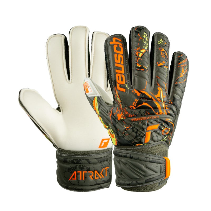 Goalkeepers Gloves - Attrakt Solid Finger Support Junior - Size 5