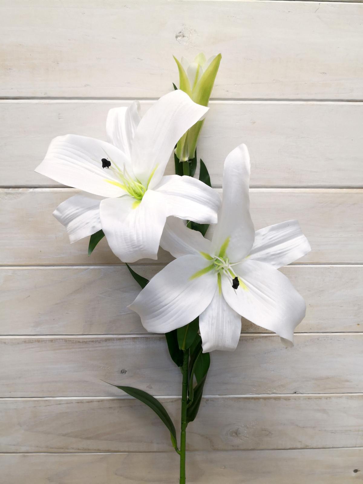 Artificial Flower -Lily – Single White Lily Spray