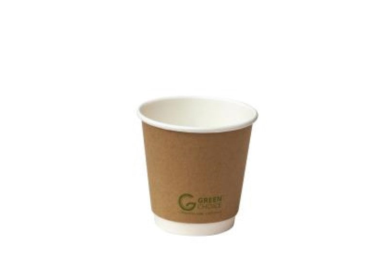 Cup Hot Double Wall Bio 8ozble 8oz - Green Choice - 25PC