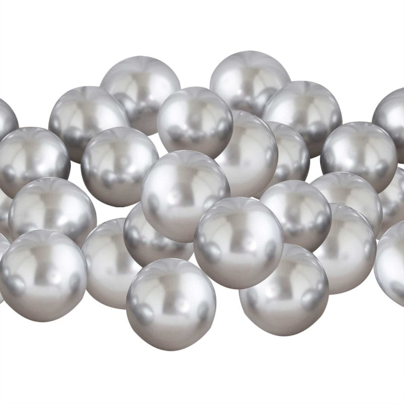 Silver Chrome Balloon Mosaic Balloon Pack of 40 x 5"