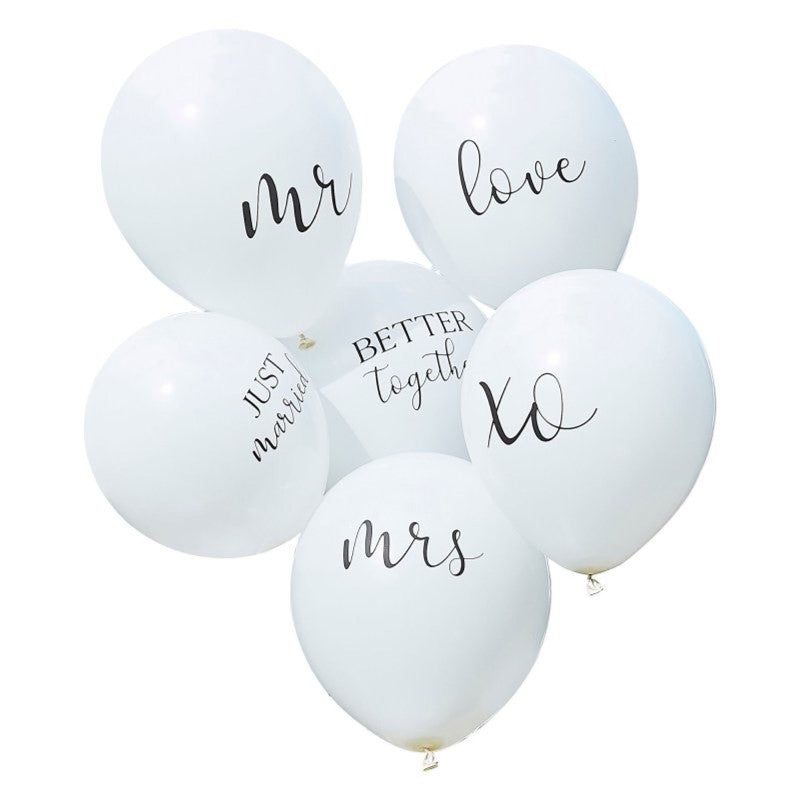 12inch Botanical Wedding Balloons Balloon Bundle - Pack of 6