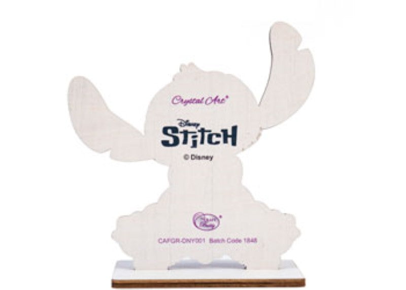 Colorful wooden Crystal Art Buddy of Stitch, perfect for crafting and collecting, suitable for ages 6 and up.