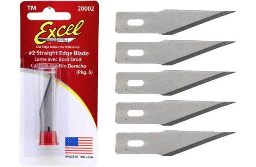 Hobby Tool - #2 Straight Edged Blades (5)