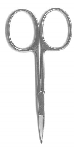 3.5" stainless steel curved scissors for precise cutting on paper, fabric, and more, ideal for hobbyists and professionals.