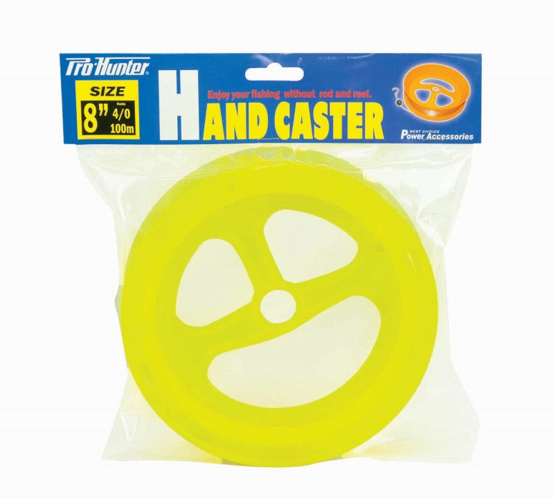 Pro Hunter Hand Caster 15lb 4" for fishing, featuring 15lb line capacity, durable design, and lightweight portability.