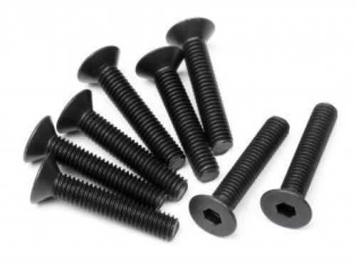 HPI Racing FHS M3x16mm Hex screws (8-pack) for RC vehicle upgrades, ensuring precision, durability, and stable performance.