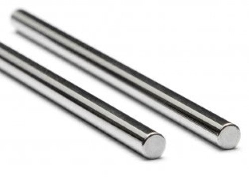 Silver HPI Racing 3x60mm shafts (2) for RC vehicles, enhancing stability and speed, perfect for Savage XS and R40 models.