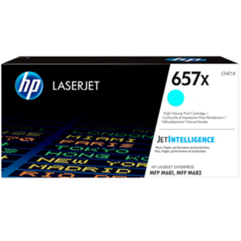 HP 657X High Yield Cyan Original LaserJet Toner Cartridge