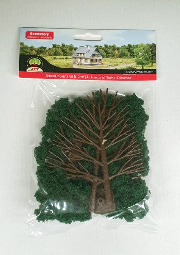 Large deciduous tree kit featuring two realistic 4-5" trees, perfect for enhancing model landscapes and dioramas.