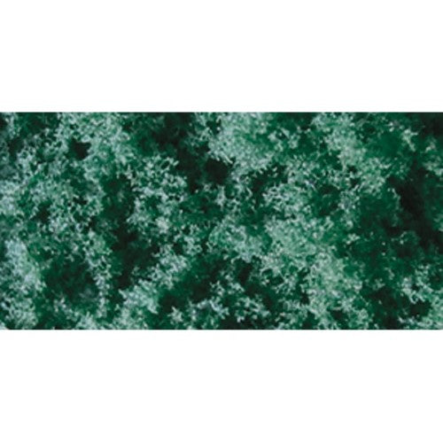 Hobby model scenery featuring conifer green coarse turf for realistic landscapes in model railroads and dioramas.
