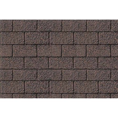 Realistic 1/48 scale asphalt shingle sheets for model roofs, ideal for dioramas and hobby projects, with two sheets included.