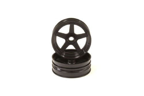 Premium black FR rims for Kyosho Beetle RC car, designed for 2014 model, enhancing performance and style.