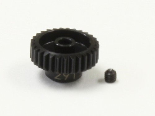 Steel pinion gear (29T, 48DP) for RC cars, enhancing speed and torque with durable construction for reliable performance.