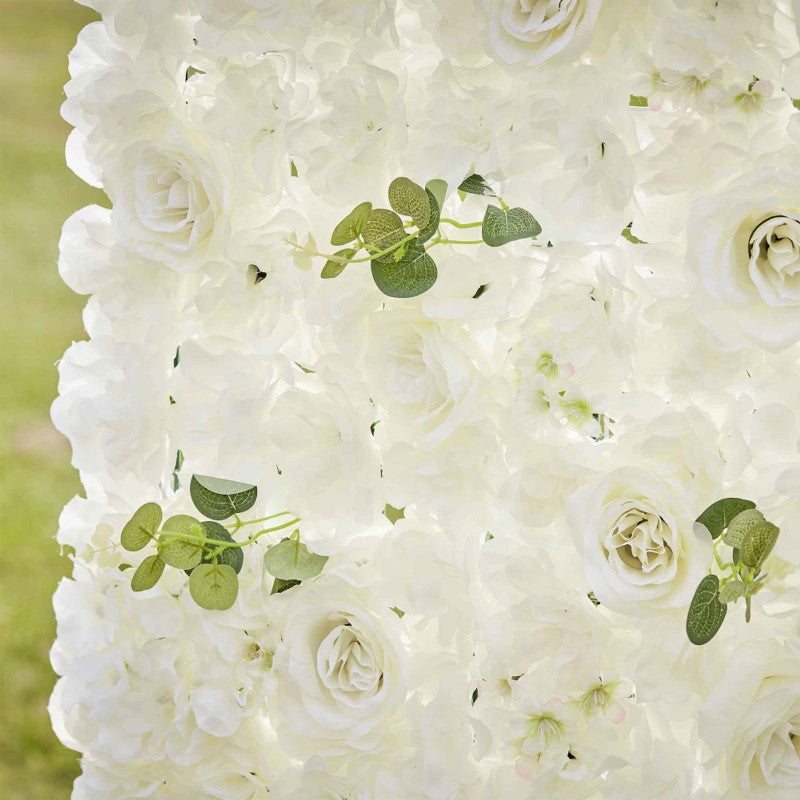 White Rose Flower Wall Backdrop Tile 60cm (H) x 40cm (W)