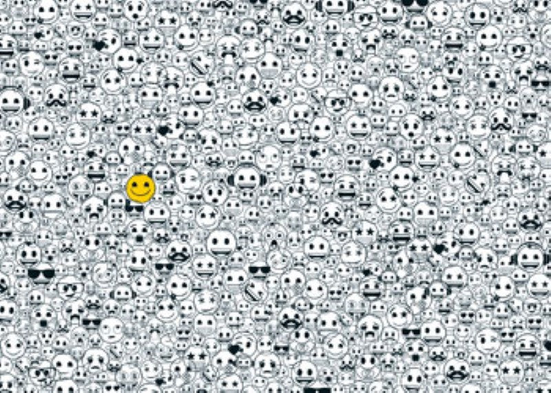 Colorful 1000-piece jigsaw puzzle featuring expressive emojis, perfect for puzzling enthusiasts and group activities.