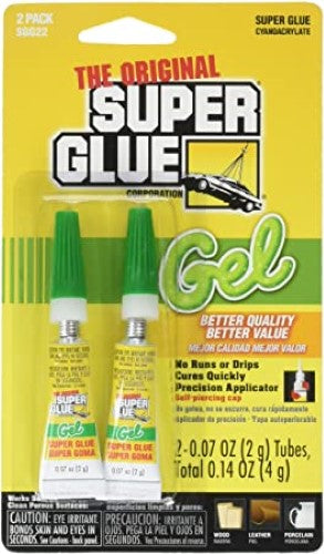 Hobby Glue / Adhesive -Super Glue Gel 2 pk (2x2gm)