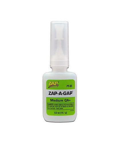 ZAP-A-GAP Hobby Glue (14.1g) - A versatile adhesive for bonding metal, wood, ceramics, and more with strong, quick-setting precision.