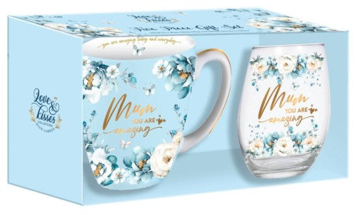 Mug Gift Set - Mum Blue Garden