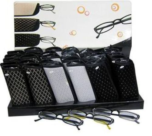 Reading Glasses In Bling Pouch Display - 30pcs