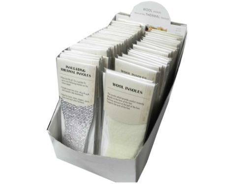 Insoles Foil/Wool Display - 60pcs
