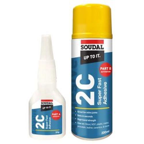 2C Super Fast Adhesive Part-A - Soudal 5g / Part-B 200ml