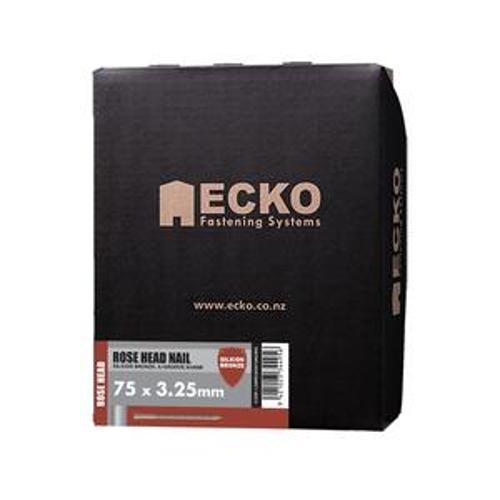 Nail Silicon Bronze Rose Head Annular Grooved 75 x - Ecko 3.25mm 5kg