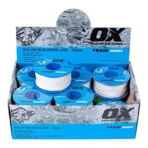 Trade Builder's Line Number 8 50 Metre White OX-T103005 - OX Tools