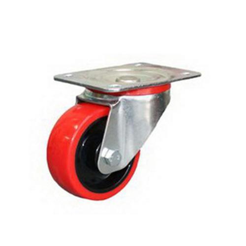 Medium Industrial Swivel Plate Castor 80mm 100kg Plain Bearing Urethane MCU80/P