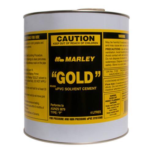 Gold Solvent Cement - Marley 4L MG4000