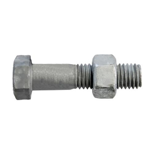 Engineer Bolt and Nut M12 x - Ecko 65mm Hex Head 4.6 Galvanised Steel