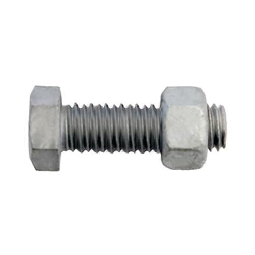 Engineer Bolt and Nut M12 x - Ecko 50mm Hex Head 4.6 Galvanised Steel