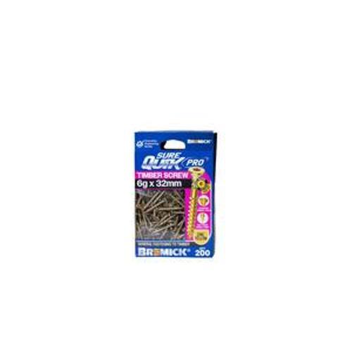 SureQuik Pro Wood Screw - Bremick 6G 32MM ZINC T15
