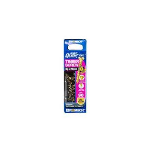 SureQuik Pro Wood Screw - Bremick 8G 20mm ZINC T20 90 Packet