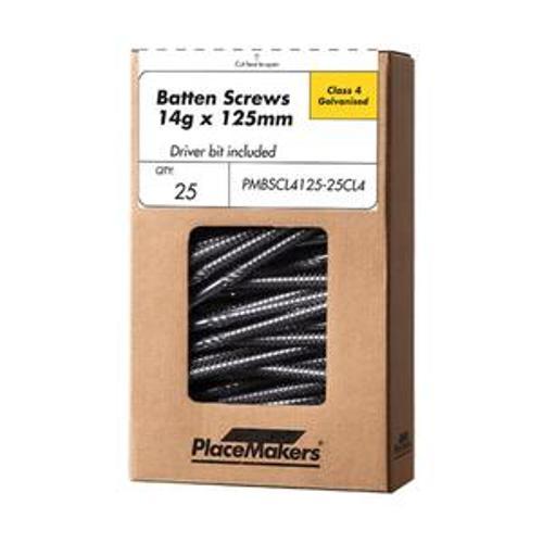 Batten Screw Bugle Head Hex Drive incl. driver bit Class 4 Galvanised 14g 125mm