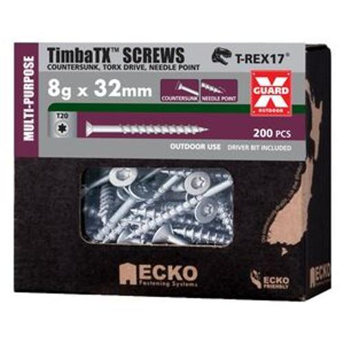 Timbatorx Screws Torx Drive - Ecko 8g 32mm Outdoor XGuard 200 Box