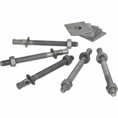 Bottom Plate Fixing Kit Trubolt Wedge Anchors Thrubolt Galvanised M12 140mm with
