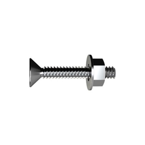 Metal Thread Screw 1/4 x 2 Inch Countersink Head Phillips Drive T302 Stainless