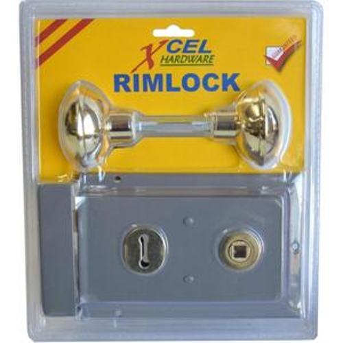 Double Handle Rimlock Complete With 6 x - Xcel 4 Inch Grey
