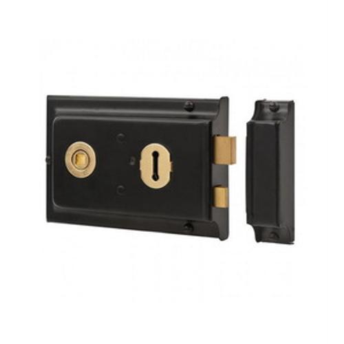 Double Handle Rimlock With Spindle And Knob Black - Xcel