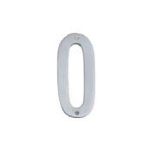 Modern Number 0 Satin Chrome 76mm